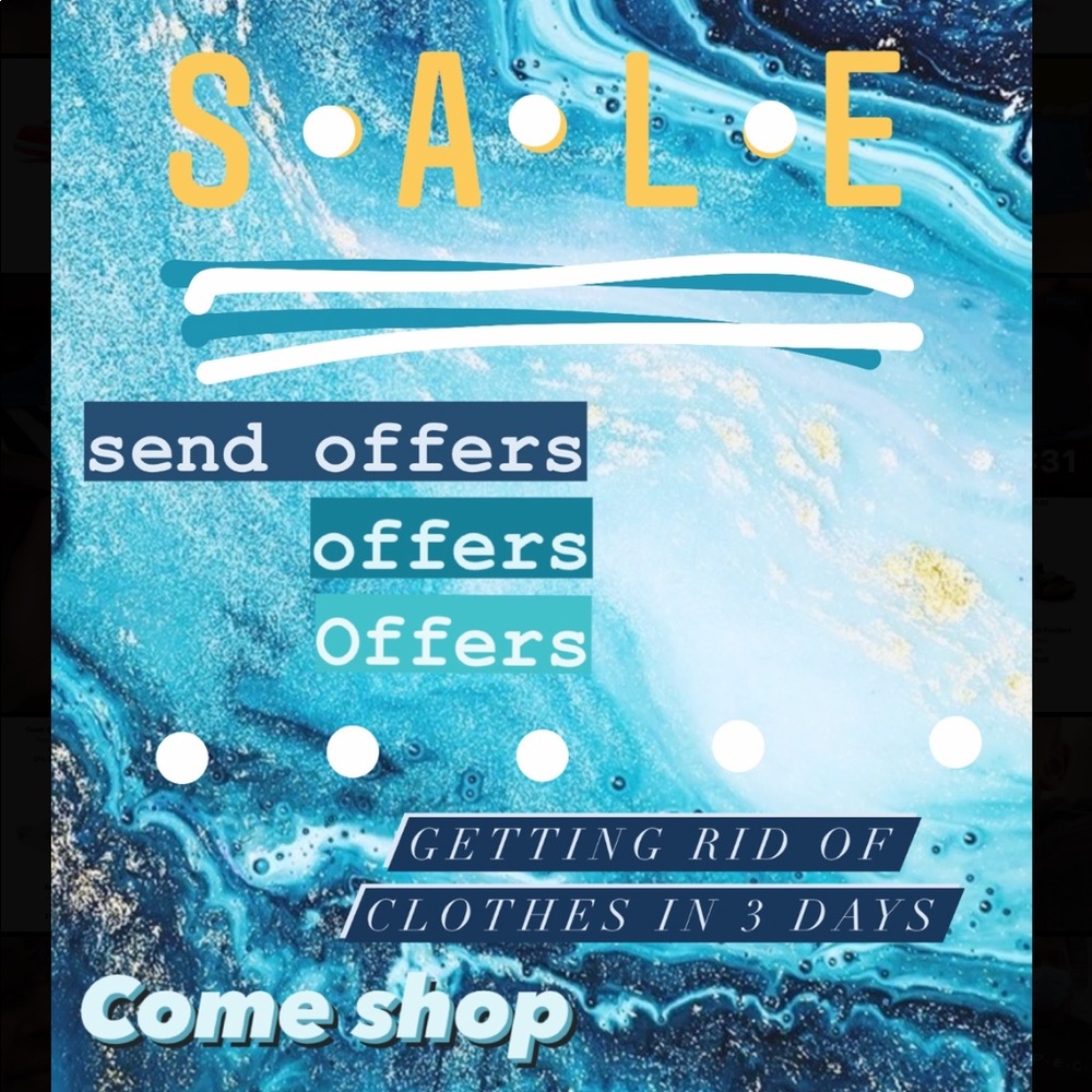 Send offers I am cleaning my closet out